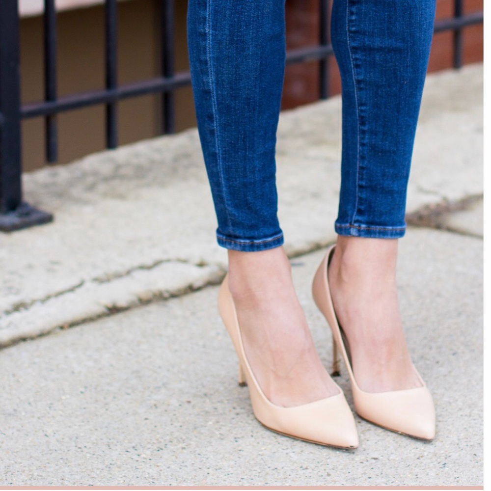 J.Crew Elsie Nude Leather Pumps